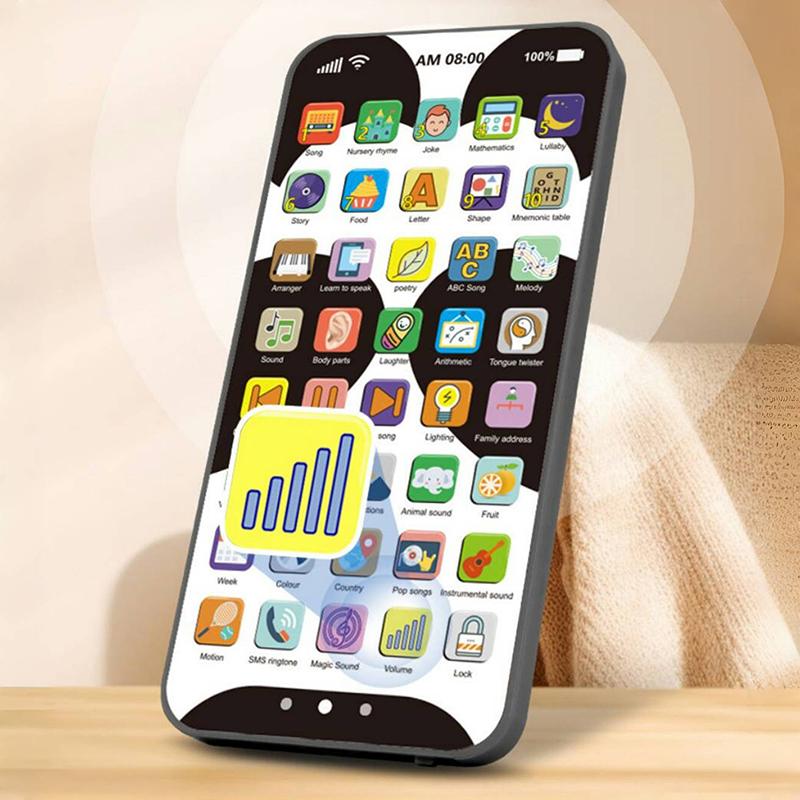 1 Set Smartphone Early Mobile Phone With Light Touch Screen Phone Rechargeable 10000 Functions Educational Content Kids Toy