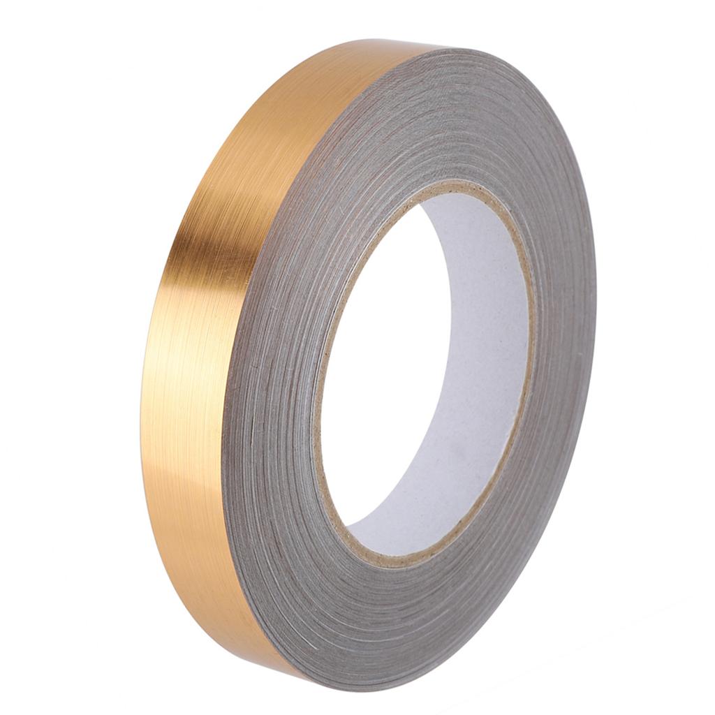 PET Room Floor Crevice Line Sticker Self Adhesive Ground Corner Tile Decor (1cm*50m Gold)