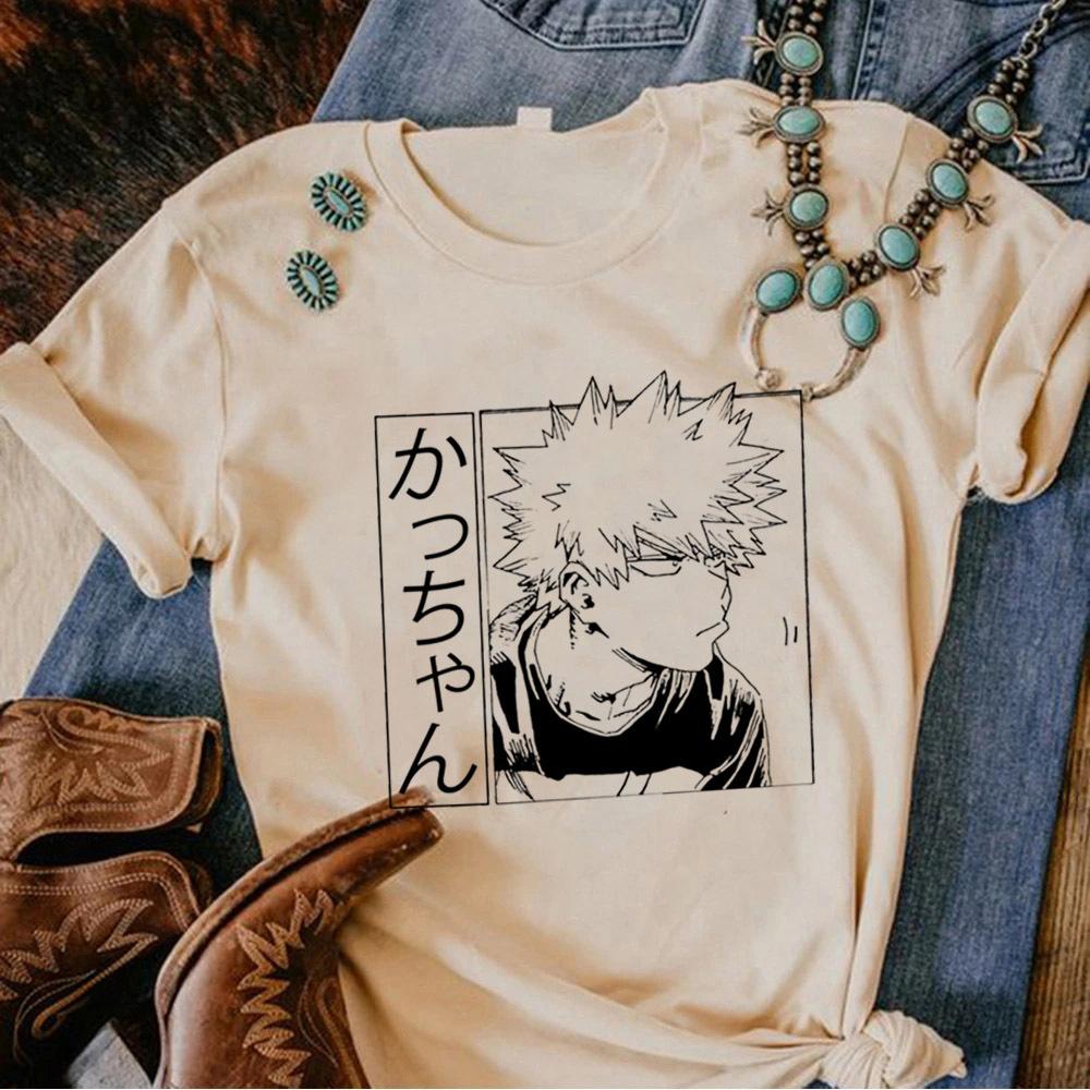 My Hero Academia Top Tees Women Punk Korean Clothes 2000s Pastel Graphic Y2k Tshirt 80s Punk Retro Streetwear Grunge Comfortable