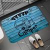 Cute Camper Van Print Doormat Funny RV Camping Themed Entryway Welcome Mat Soft Non-Slip Indoor Outdoor Floor Rug