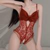 Sexy Lingerie Sexy Suspender Lace Seduction Hollowed Out Open Onesie Hot Uniform Pajamas Women's Suit