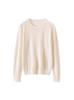 Women's Luxe Merino Wool Knit Sweater: Ultra-Fine, Lustrous, Round Neck Pullover