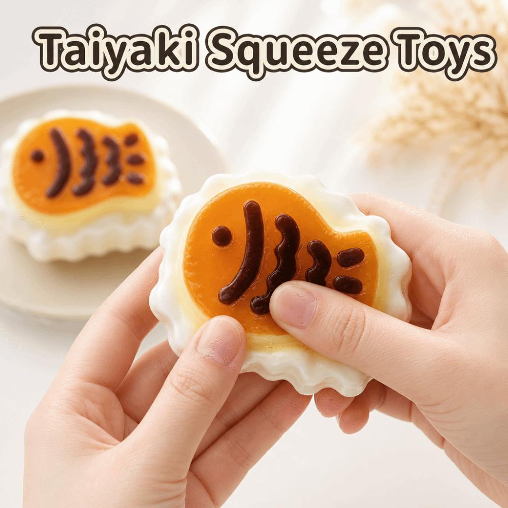 Portable Creative Taiyaki Squeeze Anxiety Relief Super Soft Slow Rebound Fidget Funny Kneading Sensory Stress Ball For Adults