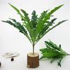 12 Heads Artificial Bird Nest Fern Green Plant Wall Home Office Shop Decor