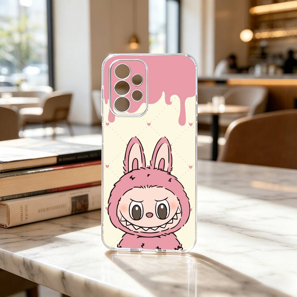 Hot Cartoon L-Labubus Gift  Phone Case For Samsung S25,S24,S21,S22,S23,S30,Ultra,S20,Plus,Fe Transparent Cover