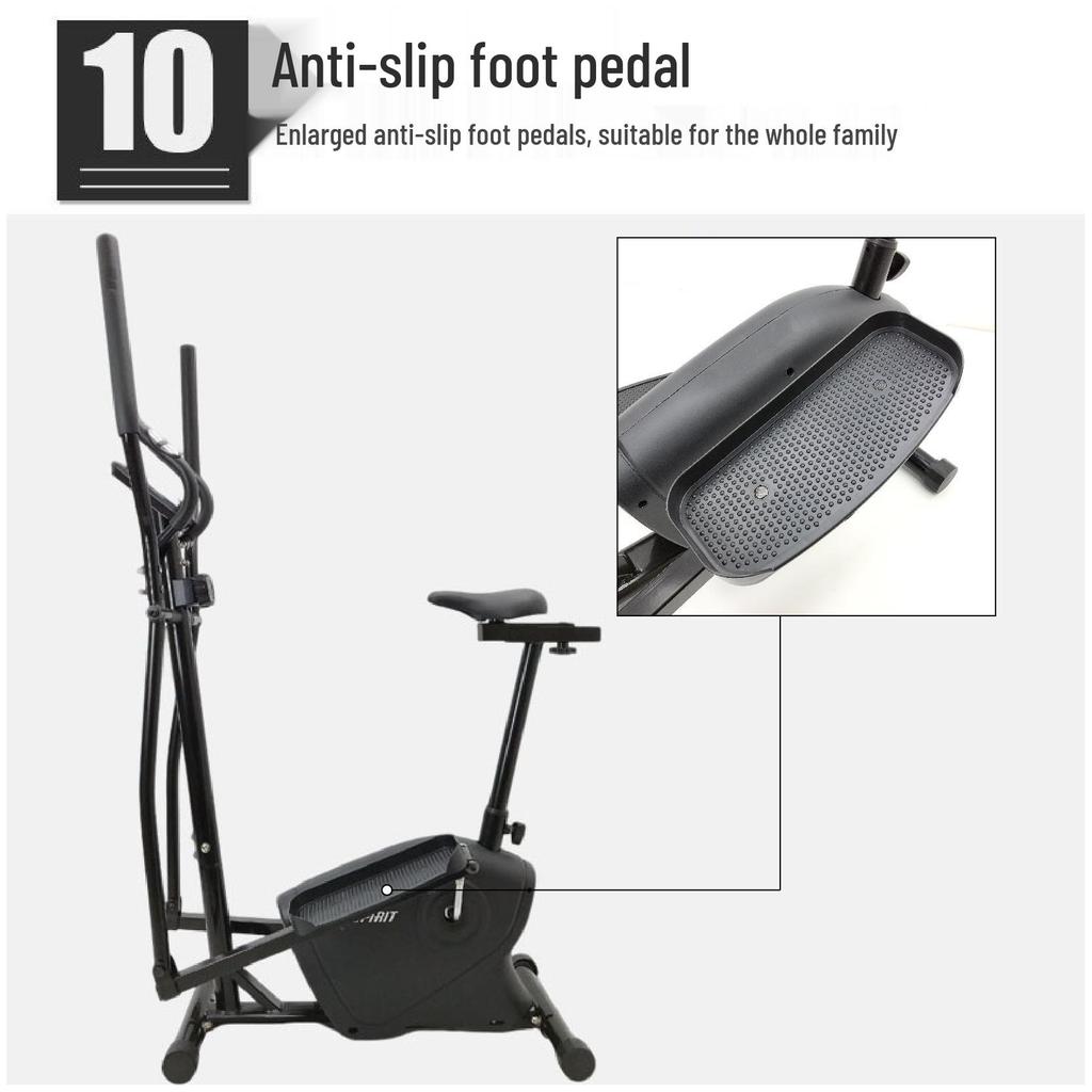 LCD Screen Indoor Elliptical Exercise Walker and Pedal Bike