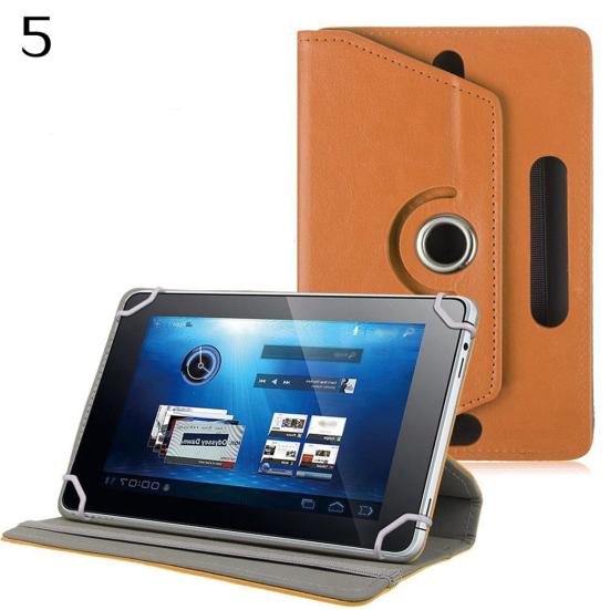 Faux Leather Tablet PC Case Cover 360 Degree Rotating Stand Universal Holder