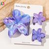 3pcs Vacation Egg Flower Hair Claw 2 Size Women Girls Ponytail Hairpins Bath Beach Hair Crab Clip Headwear Accessories