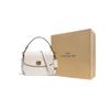 Coach Cassie 19 C Buckle Flap Pebble Leather Messenger Bag Women Bags White 88346-B4HA