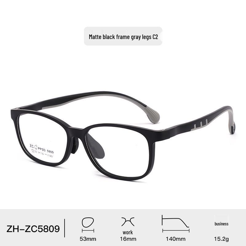 Stylish TR90 Eyeglass Frame for Kids - Lightweight, Comfortable PPSU Frame with Silicone Nose Pads for Students