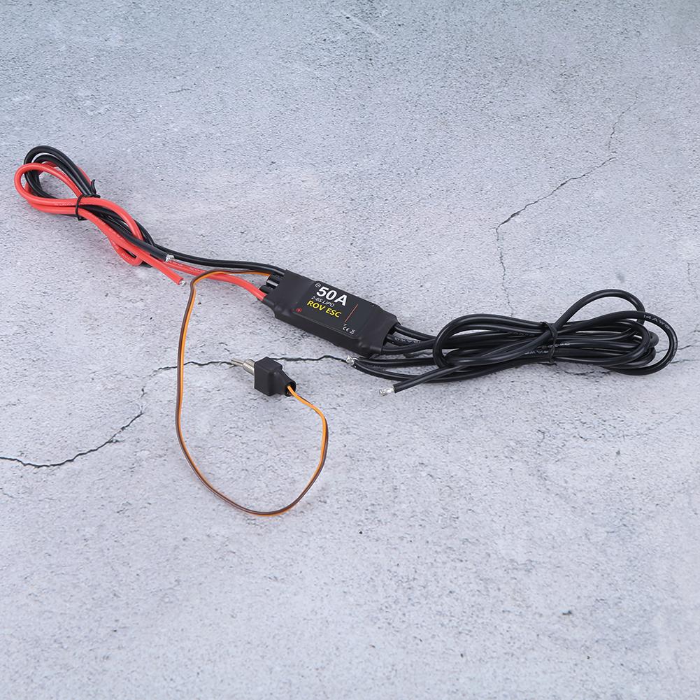 

Waterproof Brushless ESC 50A 26S for 24V RC Boat Model Underwater Thruster