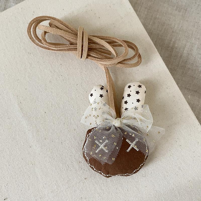 Desene Animate Drăguț Material Pluș Mic Animal Gât Colier Nișă Feminină Literar Retro Concav Lanț Pulover Pandantiv