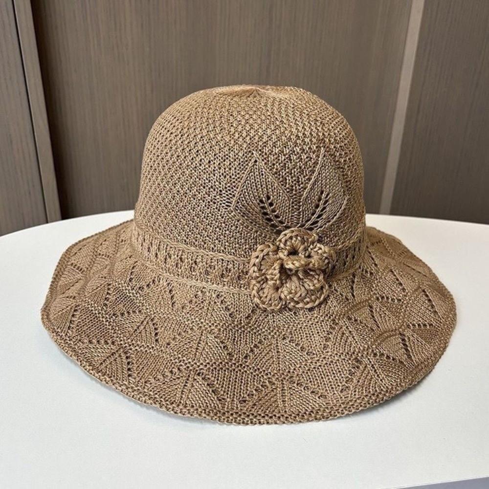 French Style Straw Sun Hat Sweet Seaside Beach Cap Fashion Sun Protection Cap  Spring Summer