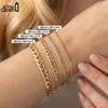EFFIE QUEEN 2MM 6MM Trendy Cuban Chain Bracelets Simple 925 Sterling Silver Curb Cuban Link Chain Bracelet Bangle Gift SB123