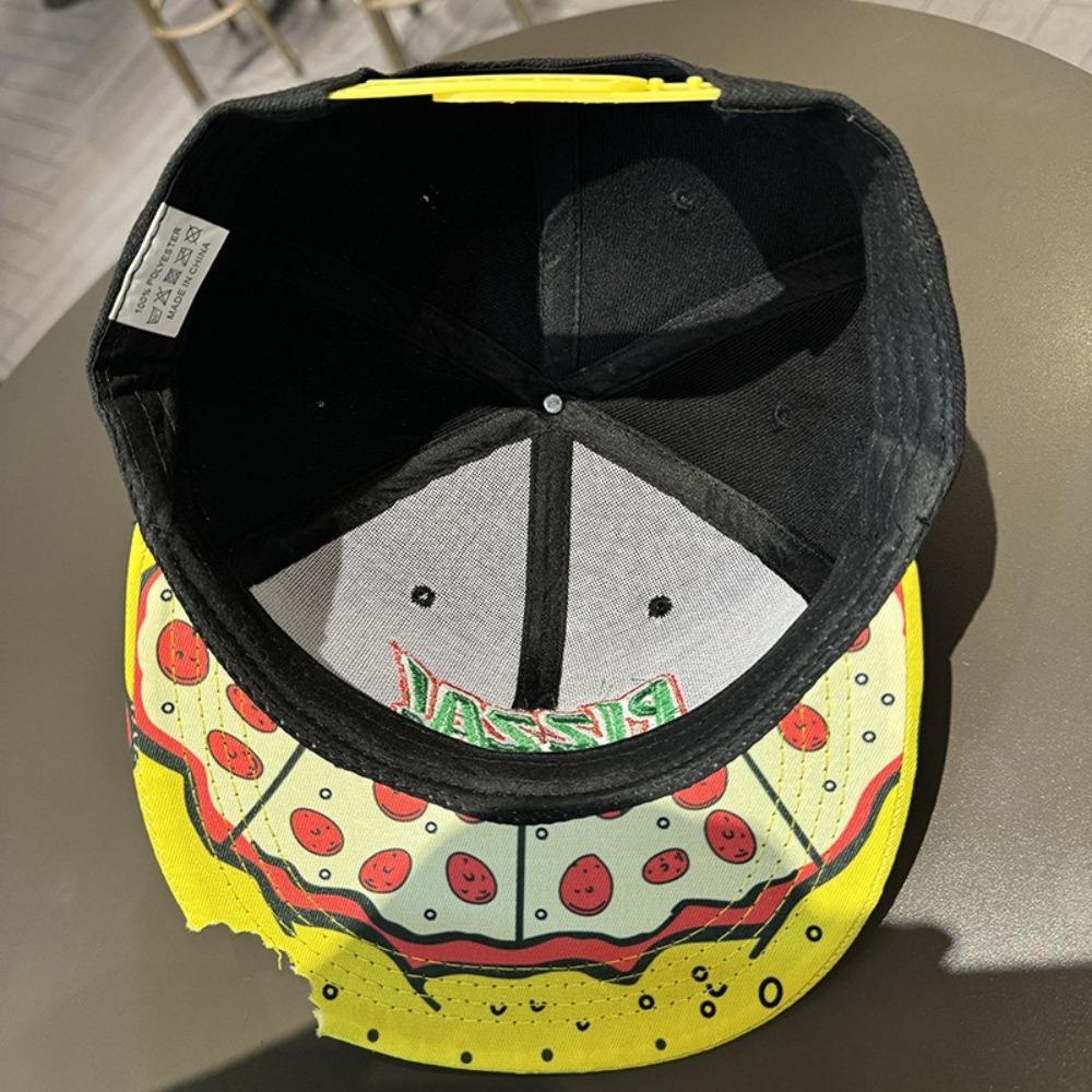 High Quality Casual Hip Hop Hats PIZZA Embroidery Adjustable Sunscreen Hat Breathable Snapback Hats Unisex