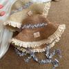 Sweet Floral Women's Beach Hat - Large Brim Foldable Sun Hat for Summer Holiday