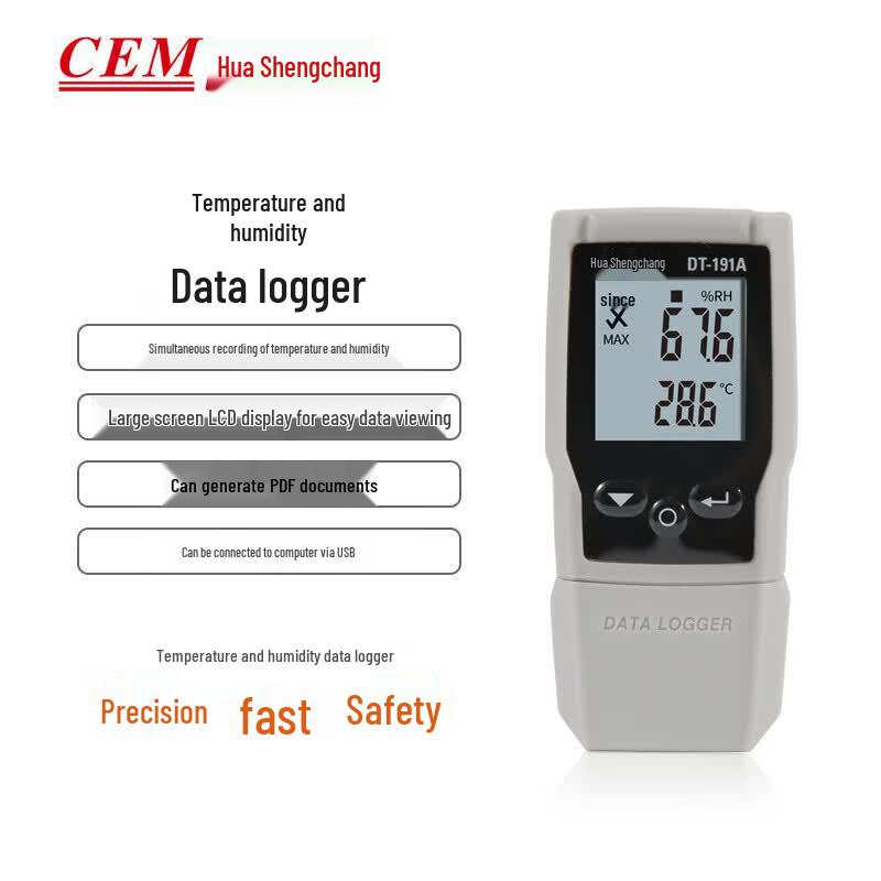 CEM DT-191A Handheld Digital Thermo-Hygrometer & Data Logger