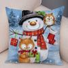 50 Style Merry Christmas Cushion Cover Decor Cute Cartoon Santa Claus Snowman Pillow Case Soft Plush Pillowcase for Sofa Home
