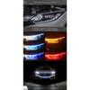 2Pcs 12v LED Car Daytime Running Light DRL Flexible Waterproof Strip Auto Headlights White Turn Signal Yellow Brake Flow Lights