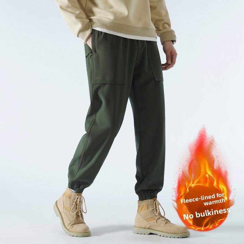 Winddichte wasserdichte Winter-Outdoor-Wanderhose im amerikanischen Stil für Männer und Frauen, Fallschirmjäger-Fleece-gefütterte, verdickte Cargohose