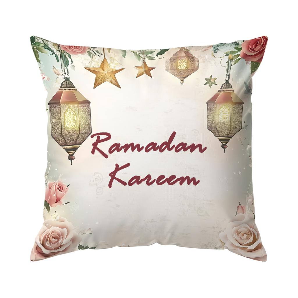 Ramadhan Festival Lantern Flowers Cushions Pillowcase Polyester Cushion Cover Throw Pillow Pillowcover Home Car Sofa Decor