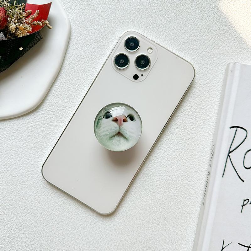 Cute Penguin Puppy Cat Mobile Phone Airbag Bracket Back Sticker Retractable Stable Desktop Wind Niche
