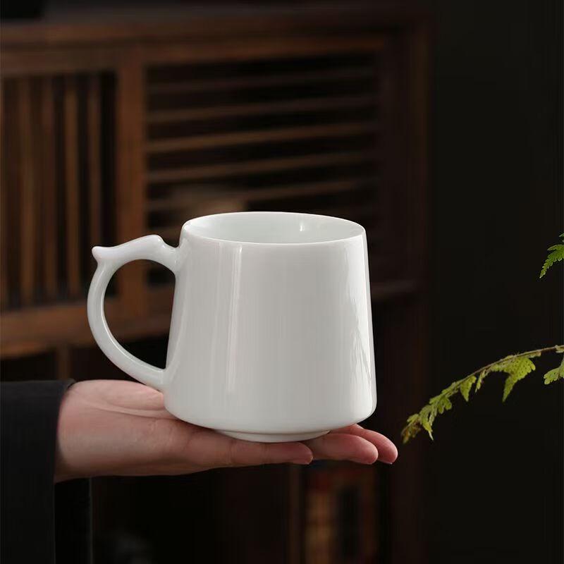 Jingdong Zhizao White Ceramic Tea Cup Set