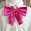 Necktie College Style JK Ties Solid Color Fashion Oversized Swallowtail Bowknot Collar Flower For Women College Girls