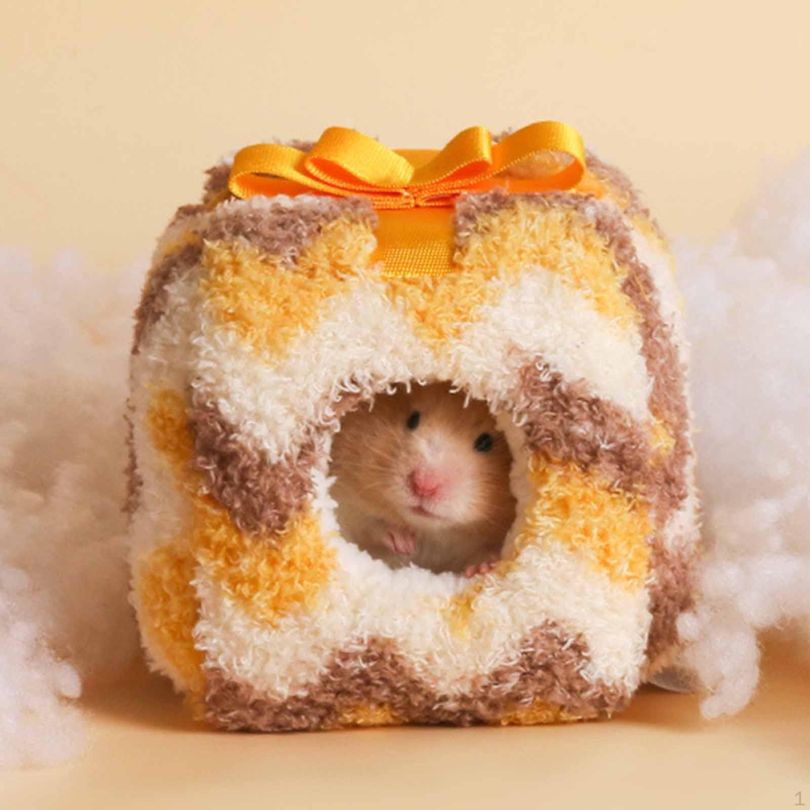 

Теплый домик для хомяка, кровать для сна питомца, место отдыха, декор, игрушка, универсальная портативная хижина, зима