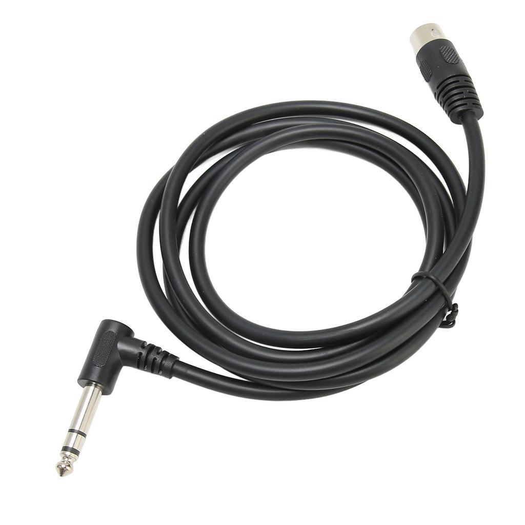 90 Degree 6.35mm Male to MIDI Din 5Pin Male Cable Right Angle 6.35mm to MIDI Sound Connection Cable 4.9ft
