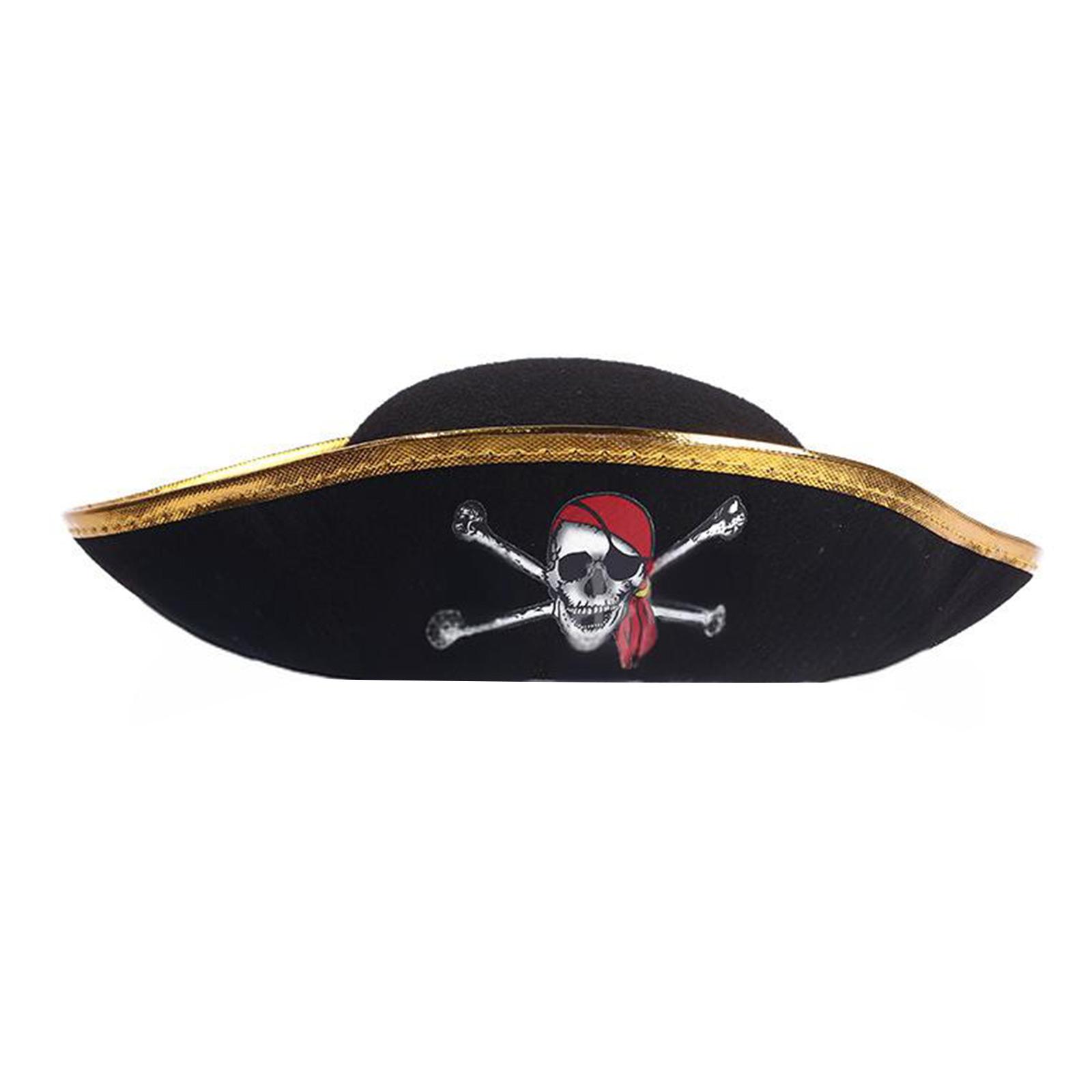 

Сценічний показ піратський капелюх для косплею вечірки трикутний капелюх Хелловін тематична вечірка трикутний капелюх рольові ігри піратський костюм капелюх B