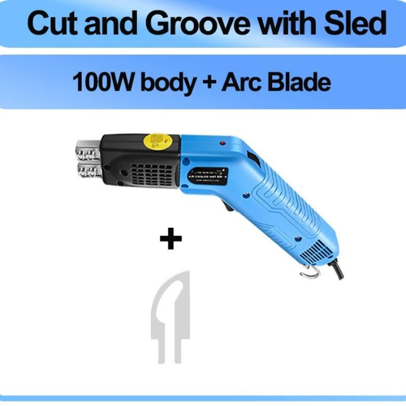 Electric Air Cool Hot Knife Foam Cutter Tool Machine Portable Slotting Groove Styrofoam Polystyrene Fabric Rope Cutter