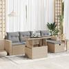 VidaXL Salon de jardin avec coussins 6 pcs beige résine tressée 3327809