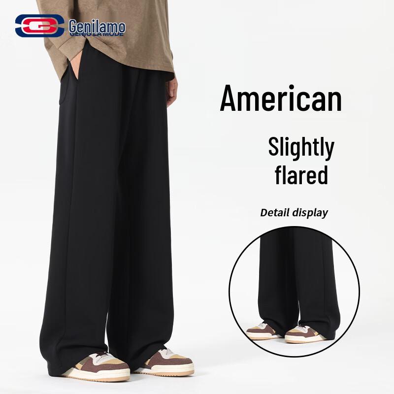 GENIOLAMODE Men s Straight-Leg Sports Pants XL