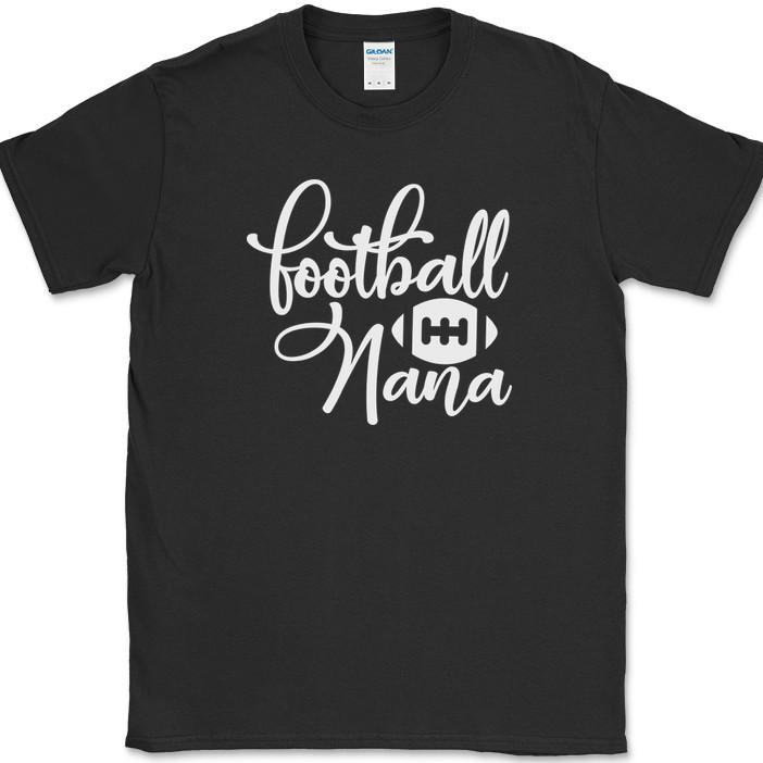 

FOOTBALL NANA T-Shirt Funny Family Humor Sports Grandma Group Tee XL