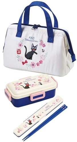 Skater Lunch Bag, Insulated, Clasp Closure, Women's, Studio Ghibli Kiki's Delivery Service, French Style, KGA1-A