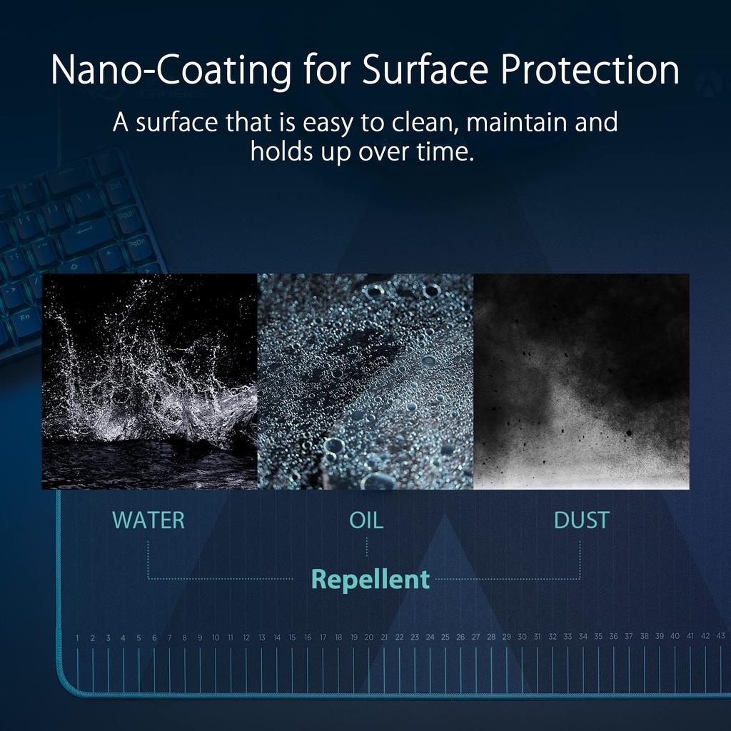 ASUS ROG Hone Ace Aim Lab Edition Gaming Mouse Large Size x 420 x Soft Hybrid Cloth Material with Rubber Ideal for eSports and FPS Black Pad, (508