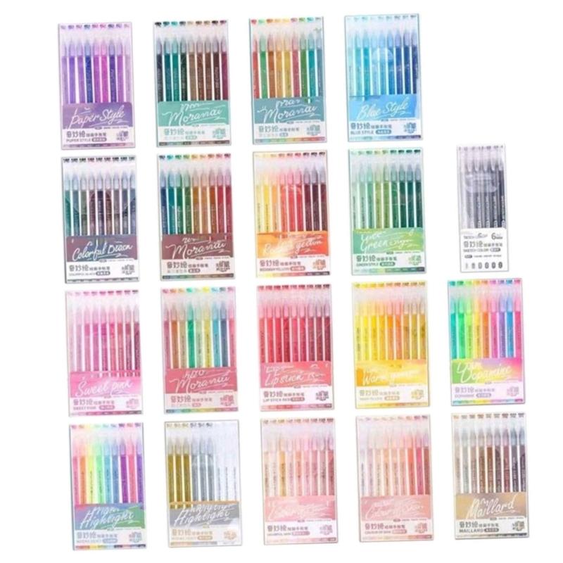 Fluorescent Color Gel Pen 0.6MM Tip Acrylic Gel Inks Pen Quick Dry for Note Taking Journaling Color Coding Highlighting