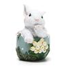 5.3 Inches Easter Bunny Eggs Resin Statue Collectibles Decorations for Home Decor Rabbit Gift