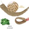 kathson Bearded Dragon Hammock, Natural Seagrass Reptile Hammock, Reptile Lounger Bearded Dragon Tank Accessories for Chameleons, Lizards, Geckos,
