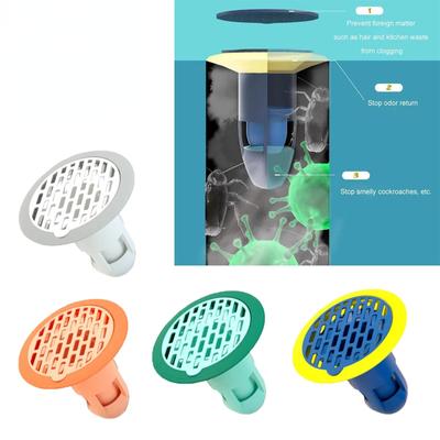 Bodenablauf-Silikonabdeckung für Badezimmer, Toilette, Bodenablauffilter, Haarstopper, Waschbeckenfilter, geruchshemmende, schädlingsabweisende Abflussdichtungsabdeckung