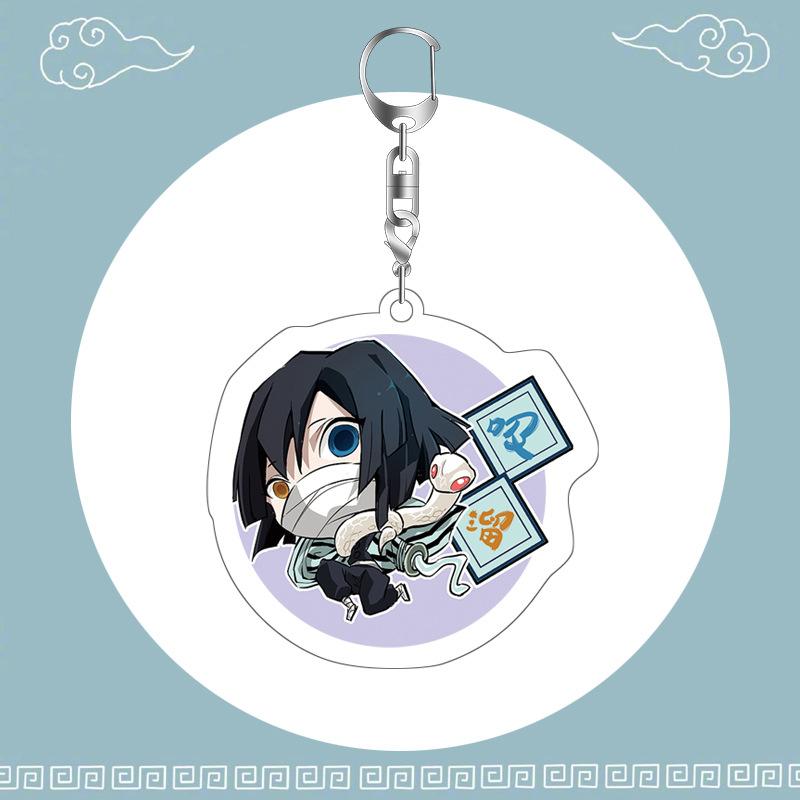 Anime Demon Slayer Keychain Acrylic Pendant Cartoon Accessory Dropshipping Support Custom Bulk Order Gift for Fans
