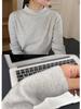 Korean Style Plus Size Soft Knitted Sweater with Stand-Up Collar for Autumn/Winter