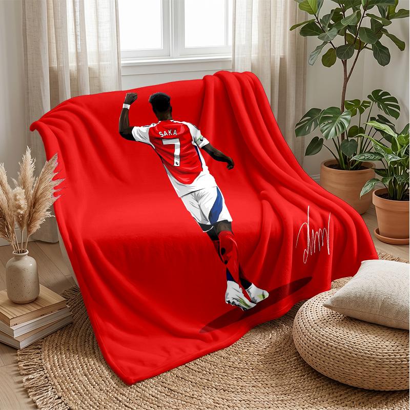 Bukayo Saka Theme blanket Soft Flannel Blanket Plush Throw Blanket Cozy Sofa Bed Blanket for Home Decor
