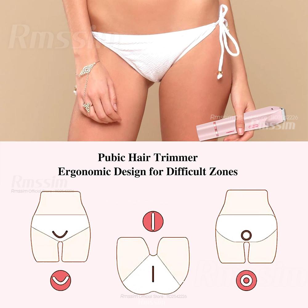 Dual Head Hair Trimmer Women Electric Razors Rechargeable Wet Dry Painless Shaer Machine Hair Remoer For Body Private Areas