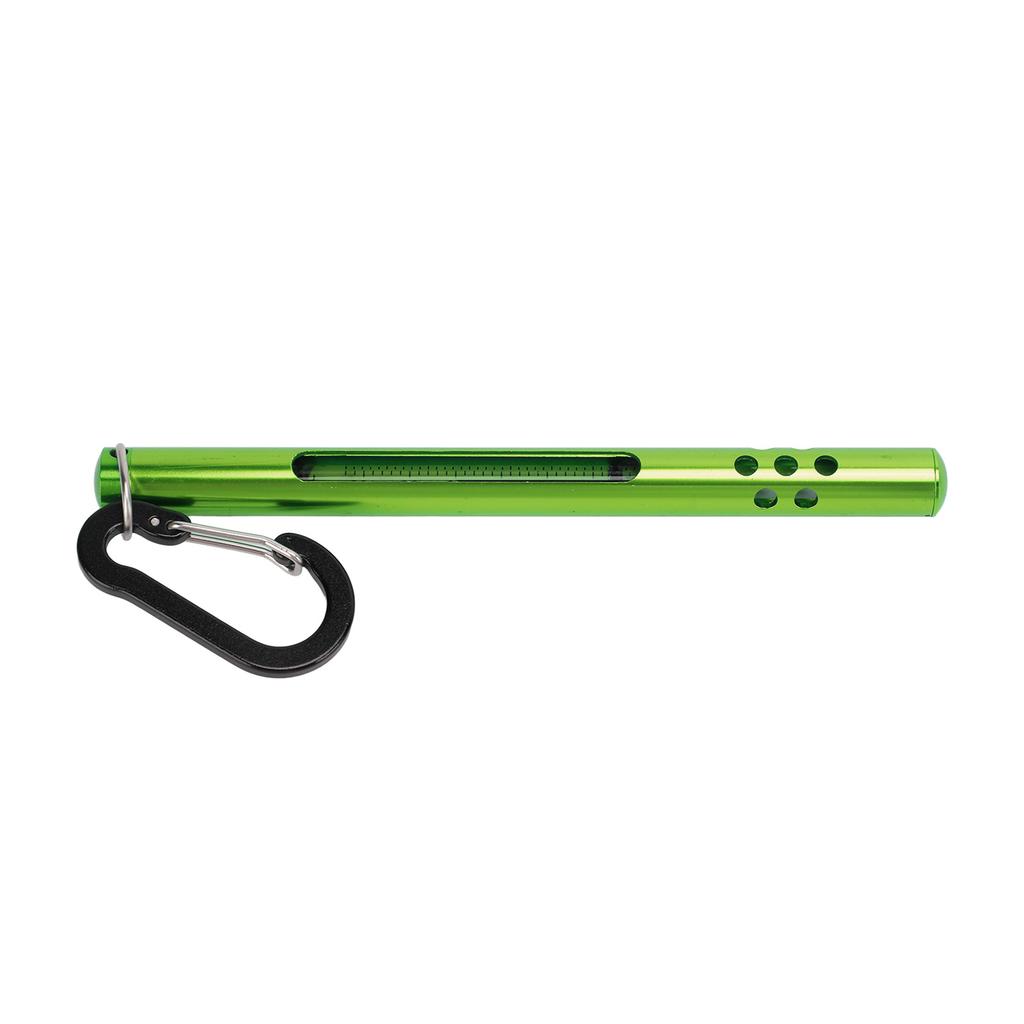 Fliegenfischen Wasserthermometer Bachwassertemperatur Messwerkzeuge mit Karabiner Grün
