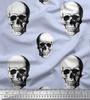 Soimoi Japanischer Krepp-Satinstoff, Horror-Totenkopf, Halloween-Druck, Meterware, 107 cm