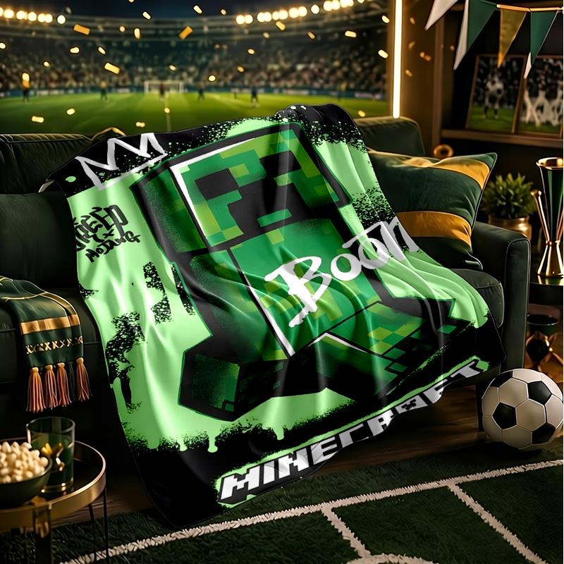 Mine-craft game Blanket Lightweight Ideal Bedding Blanket Perfect for Travel, Camping, Living Rooms, Offices, Sofas, Fan Christmas gift
