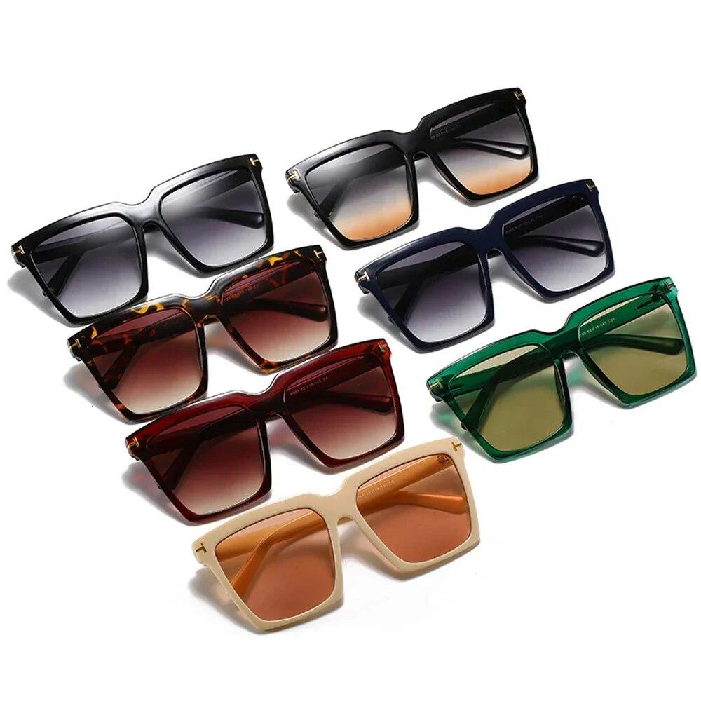 Square Sunglasses Women Vintage Brand Women's Sun Glasses Black Gradient Female Glasses  UV400