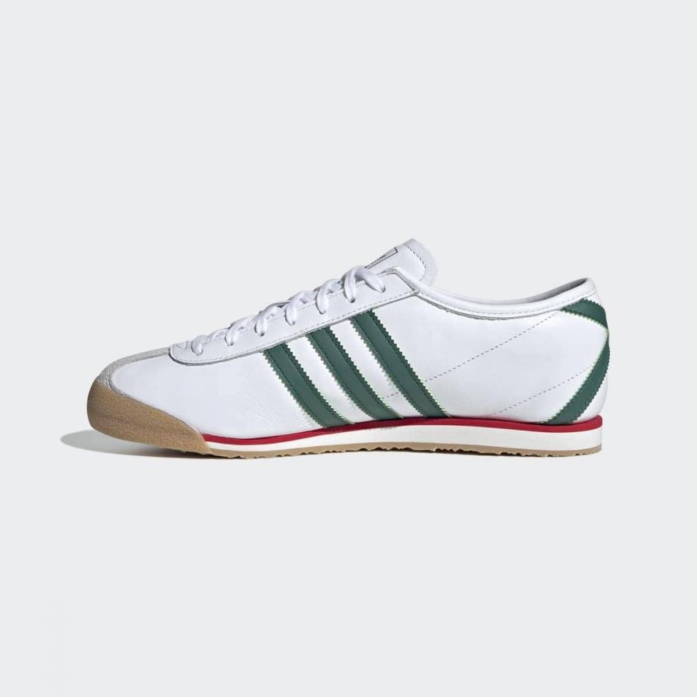 Adidas Unisex Casual Low Cut Sneakers Italy 70s White Green Js1325